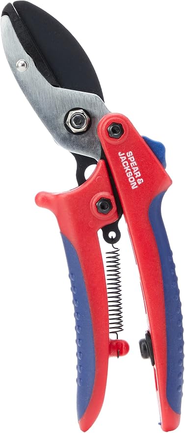 Spear & Jackson CUTTINGSET2 Bypass & Anvil Secateurs Set, Red