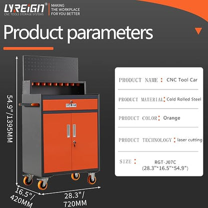 CAT/BT40 Large Capacity CNC Tool Storage Cabinet, CNC Tool Holder Vertical Drawer Cabinet for Warehouse Workshop Factory Garage Machining Centers