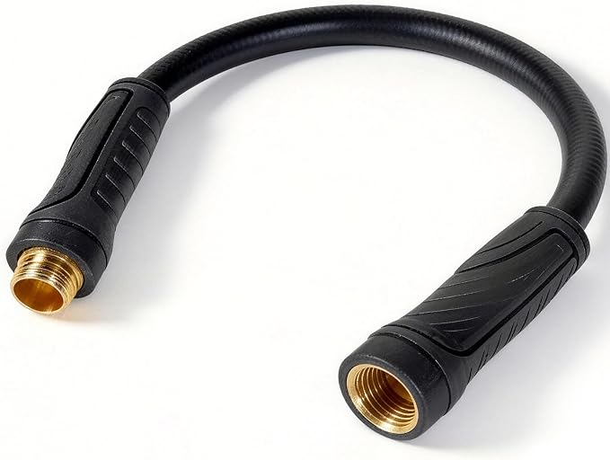 SheeChung Short Garden Hose 2ft x 5/8",Water Hose for Hose Reel Faucet,Lightweight Outdoor Hose with Handle,Flexible,Male to Female Fittings,Heavy Duty Small Leader Hose,3/4"GHT