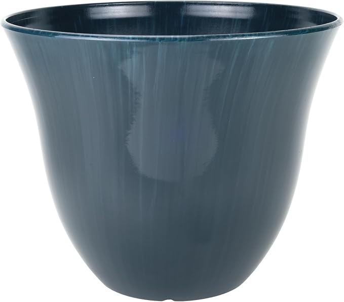 GROWSCAPE Honeysuckle Resin Planter, Durable Garden Pot, 15" Ocean Blue | Hand-Painted Finish Plant Pots, Lightweight Indoor Outdoor Planter, UV-Resistant, Great for Patio, Home & Garden Decor Accent