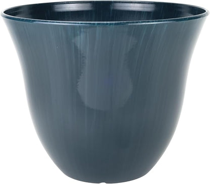 GROWSCAPE Honeysuckle Resin Planter, Durable Garden Pot, 15" Ocean Blue | Hand-Painted Finish Plant Pots, Lightweight Indoor Outdoor Planter, UV-Resistant, Great for Patio, Home & Garden Decor Accent