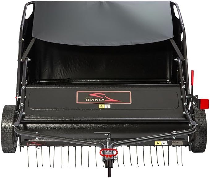 Brinly 42" Tow-Behind Combo Lawn Sweeper with Dethatcher and Hamper Windscreen