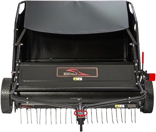 Brinly 42" Tow-Behind Combo Lawn Sweeper with Dethatcher and Hamper Windscreen