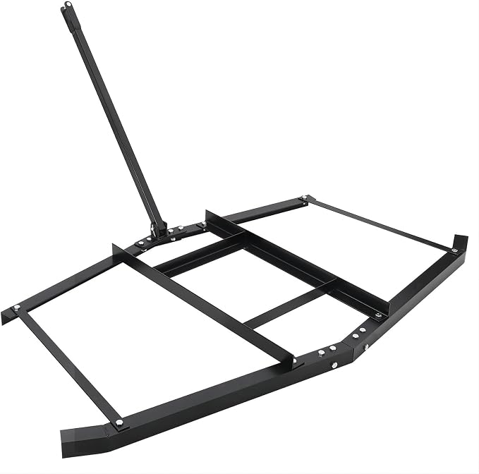 Drag Harrow 74”Wide High Efficient Driveway Grader with Pin Hitch, Up to 50lbs, Heavy-Duty Lawn Leveling Rake Pull Behind Lawn Tractor Rake for Sand, Soil, Farm, Garden