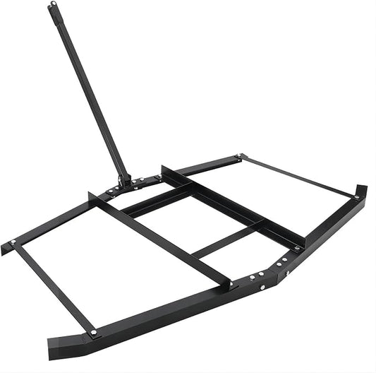 66”Wide Drag Harrow, Steel Driveway Drag with Pin Hitch, Tow Behind Landscape Leveling Rake 50lbs Max Heavy-Duty Lawn Leveling Tools for Tractor, Truck, Mower, ATV, Utv