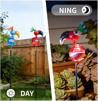 Viveta 3 Pack Garden Solar Lights, Bird Solar Figurine Lights Stake | Decorative Outdoor Solar Lights Waterproof for Garden Pathway Patio