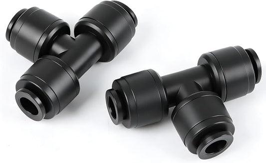RedChili 30 PCS Quick Connect Drip Irrigation 1/4" Tee Fitting, Universal 3 Way Tee Connectors for 1/4-Inch Drip Tubing Leak Free T Fittings for Sprinkler Irrigation System Connection