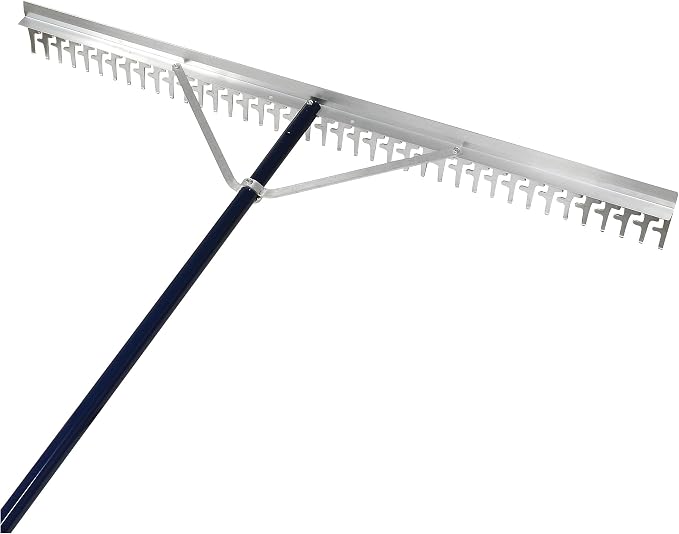 Extreme Max 3005.4236 48" Commercial-Grade Screening Rake for Beach and Lawn Care with 66" Handle