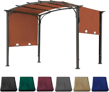 85''x 208'' Universal Doubleton Steel Pergola Replacement Cover for Pergola L-PG080PST,(Rust Red)