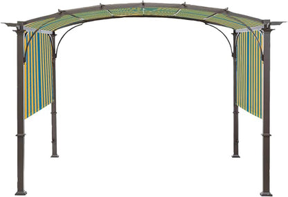 Universal Doubleton Steel Pergola Replacement Cover for Pergola Structures L-PG080PST, 80'x 205'' (Yellow and Blue)