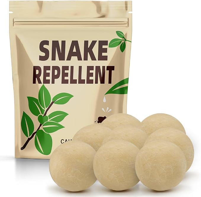 AJOQFKTD Snake Repellent for Yard Powerful, Snake Away Repellent for Outdoors Pet Safe, Backyard Snakes Deterrent, Copperhead Snake Repeller, Effective Rattlesnake Repellant 8P
