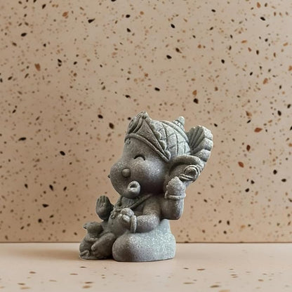 livelyfish Small Elephant Statue Sandstone Figurine Hindu Meditation Buddha Sculpture for Fish Tank Aquarium Decoration (A)