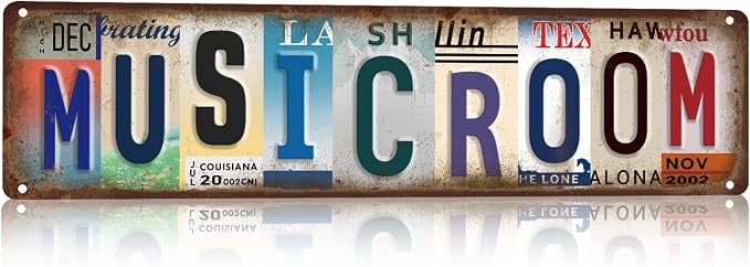 Music Posters, Wall Decor Posters for Room Aesthetic, Metal Signs Vintage Music Wall Art for Rec Room Bedroom Studio Coffee Bar