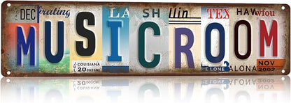 Music Posters, Wall Decor Posters for Room Aesthetic, Metal Signs Vintage Music Wall Art for Rec Room Bedroom Studio Coffee Bar