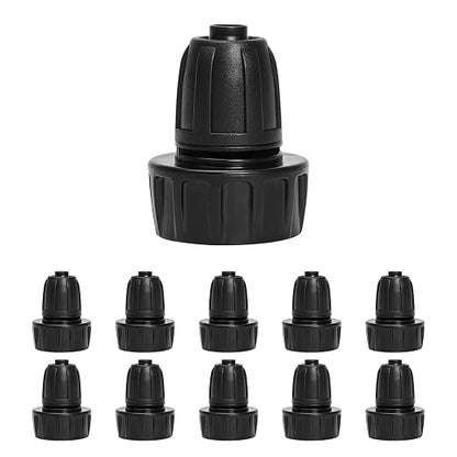 MIXC 1/2 Inch Drip Irrigation Fittings Faucet Adapter 10 Pack | 3/4" to 1/2" Irrigation Hose Adapter, Rotating Lock Nut Design, Durable ABS Plastic, for Garden Irrigation System
