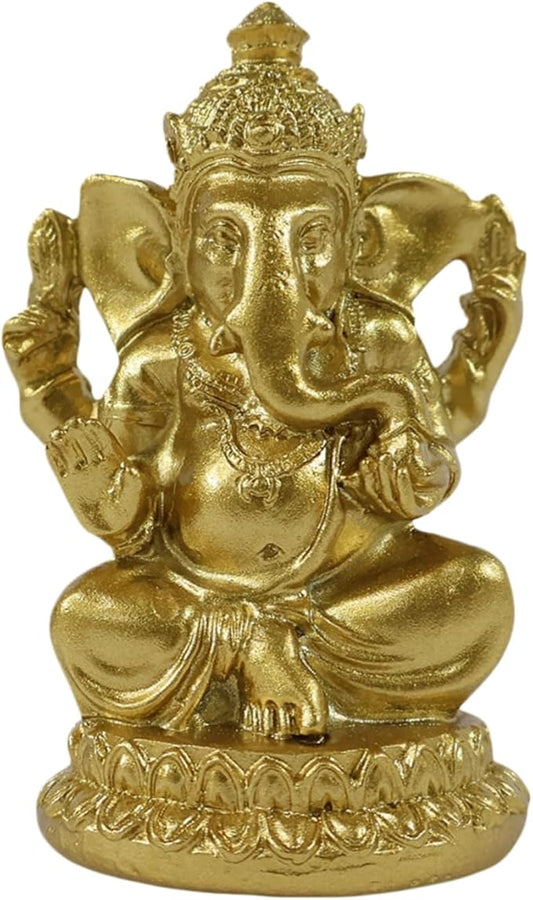 Lord Ganesha Buddha Statue - Elephant God Sculptures Ganesh Figurines | Man-made Stone Home Garden Buddha Decoration Statues