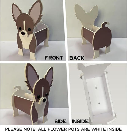 Siberian Husky Dog Planter Plant Pots,Cute Dog Flower Planter,Gifts for Pet Lovers,Unique Animal Plant Pots,Office,Indoor Outdoor Garden Decor(9.45 * 5.67 * 13.39in)