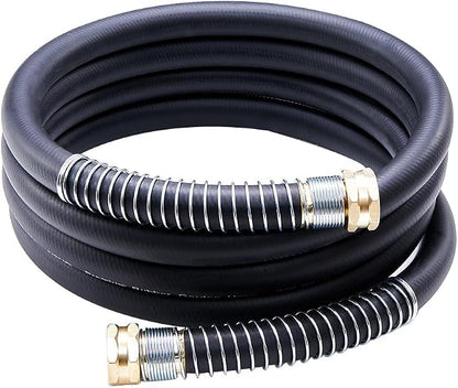 Guitrees Leader Garden Hose 10ft x 3/4", Heavy Duty Short Water Hose, Female to Female Fittings, Five Layered Braiding for Durability, 1000PSI Burst, 300PSI Working (Black)