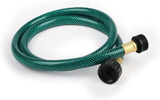 Garden Hose Leakproof for Gardener: 1/2” PVC Water Hoses with GHT Fittings - 3 FT No Kink and Flexible for Outdoor | For Home Gardeners Watering Patio Planters And Linking Nearby Garden Accessories With Short Reach
