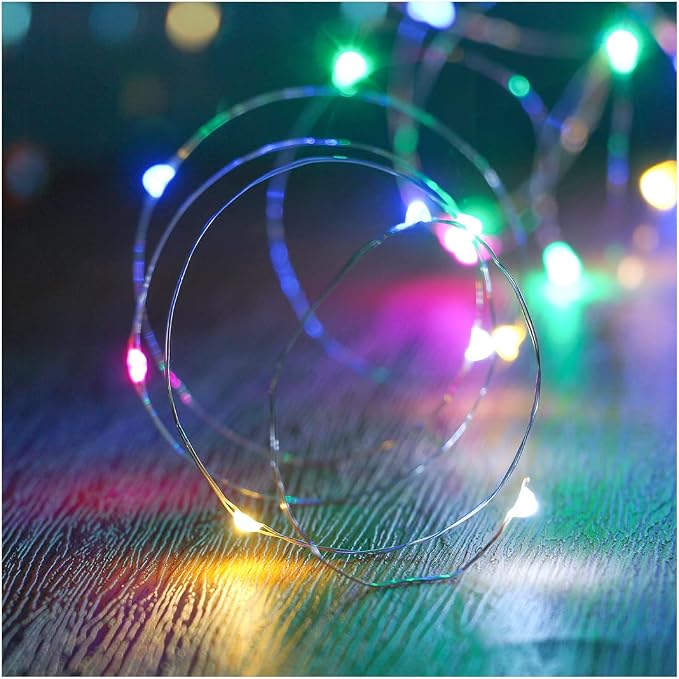 XINKAITE Waterproof LED String Lights - Fairy Starry Lights for Indoor & Outdoor DIY Decoration, Home Parties, Christmas Holiday (10FT/3Meters, Multicolor)