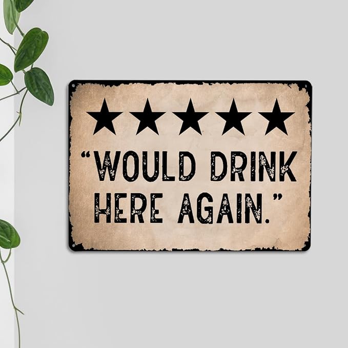 mmiishe Vintage Metal Signs Funny Man Cave Decor for Home Bar Basement Cafe Kitchen Garage Rustic Metal Wall Decor Gifts for Women Men Funny Sign 8x12 Inch Art Birthday Anniversary Decoration