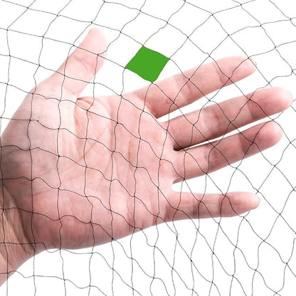 Mist Net Deep Pockets Nylon 110/2D 15mm Mesh Size Bird Netting,Invisible Net,Anti Wind System,Airport Bird Prevention (10x20 ft)