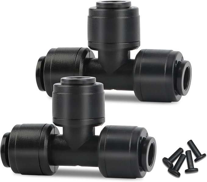 Kalolary 30 PCS Quick Connect 1/4" Drip Irrigation Tee Fitting, Universal Barbed Tee Connector for 1/4" Irrigation Tubing Leak Free Fittings for Sprinkler Drip Irrigation System (Include 4pcs Plugs)
