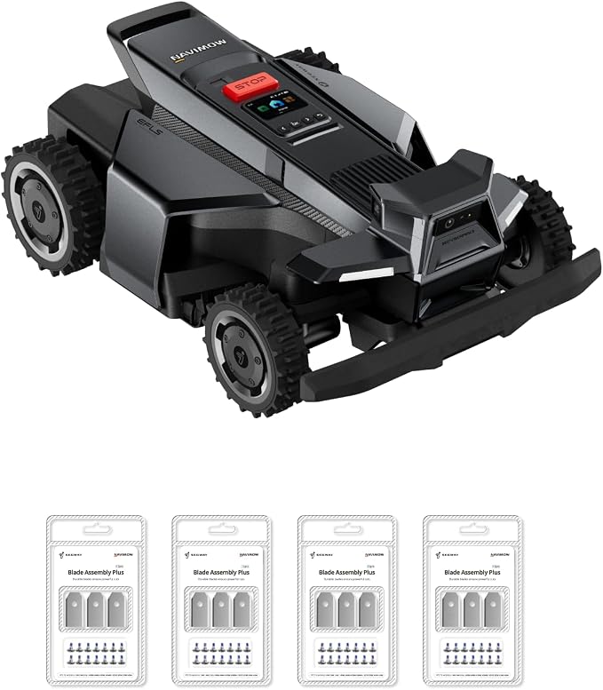 Segway Navimow X430 Robot Lawn Mower Wire Free with 4 Blade Sets, 48 Blades Total, Covers Up to 1 Acre, 4WD for 84% Slopes, Blades Ship Separately
