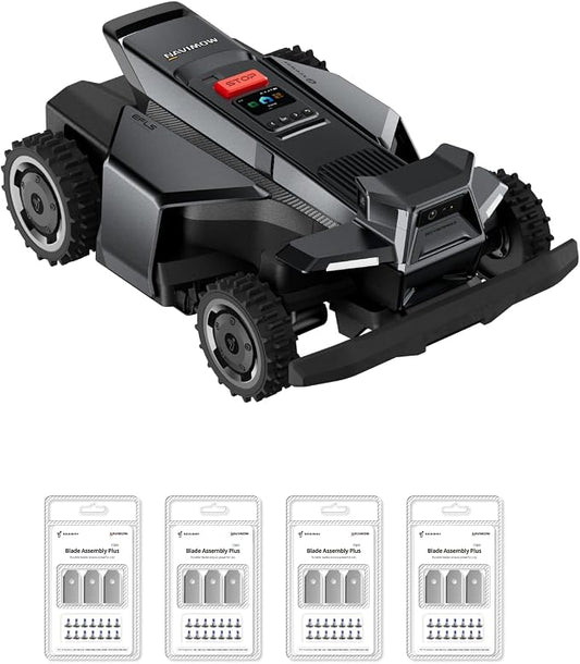 Segway Navimow X430 Robot Lawn Mower Wire Free with 4 Blade Sets, 48 Blades Total, Covers Up to 1 Acre, 4WD for 84% Slopes, Blades Ship Separately