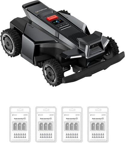Segway Navimow X450 Robot Lawn Mower Wire Free with 4 Blade Sets, 48 Blades Total, Covers Up to 1.5 Acres, 4WD for 84% Slopes, Blades Ship Separately