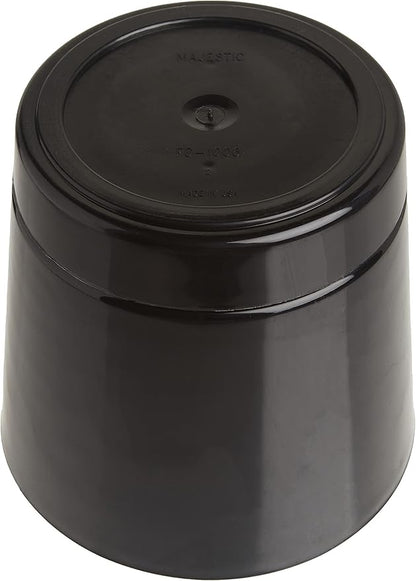 Novelty Majestic Full Depth Round Cylinder Pot, Glossy Black, 8-Inch (10088) (Pack of 2)
