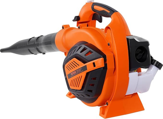 VEVOR Gas Leaf Blower, 26CC 2-Cycle Handheld Leaf Blower Gas Powered with 425-CFM and 156-MPH Powerful Performance, Ideal for Lawn Care, Leaf Cleaning, and Snow Removal