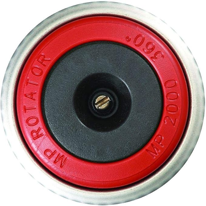 Hunter MP Rotator Sprinkler Nozzle, 0°-360°, 13-21 ft (MP2000-360) | Female-thread rotary sprinkler nozzle fits most spray bodies; 360° full-circle pattern, 13-21 ft radius