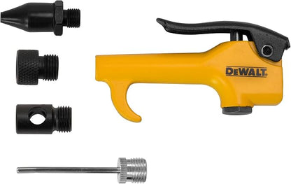 DEWALT DXCM024-0434 3/8" X 50' Enclosed Hose Reel & 5pc Hand Held Air Gun Kit (w/Venturi Tip, Rubber Tip, Adaptor, & Needle Inflation Tip)