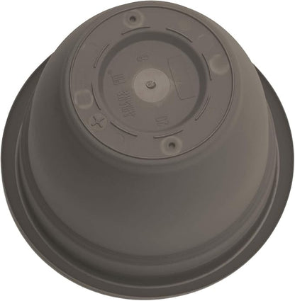 Bloem Ariana 8" Plastic Self-Watering Planter, Peppercorn, 4-Pack | Self-watering disk at the bottom of each pot that acts as a water wick and reservoir for optimal plant health