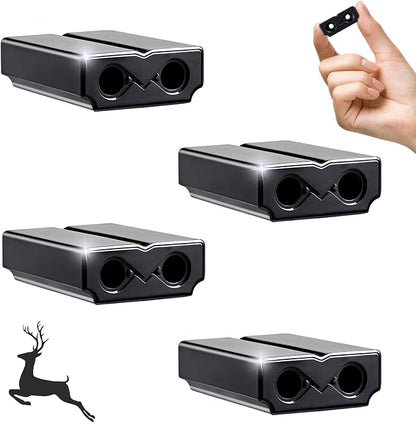 Deer Whistles for Car - Deer Horn for Vehicles, Trunks, Motorcycle, SUV, Deer Deterrent Warning Devices Animal Alert for Cars with Extra Tapes（4 Pack）