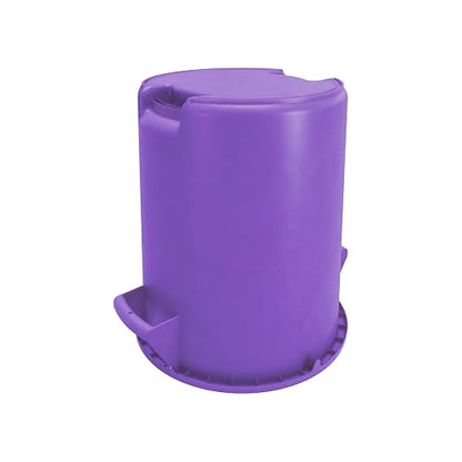 SPARTA Bronco Waste Container Trash Container, Round Trash Bin for Disposal, 10 Gallons, Purple, (Pack of 6)