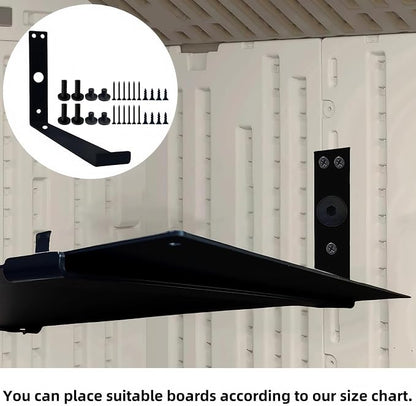 Shelf Brackets for Suncast Sheds,Iron Shelf Accessory Outdoor Sheds Storage,with EZ Bolt Assembly,Brackets Only (4)