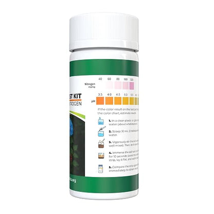 Soil Test Kit- 2-in-1 Soil & Nitrogen Test Strips(120 cnt), Accurate Soil Tester for Garden, Plants, Vegetables, Flowers, and Lawn Care.