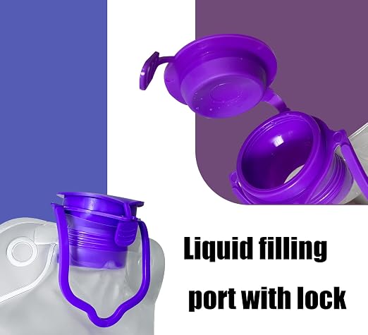 Double-Pocket Style，Water Drip Bags,Nutrition Bag Fluid Dripper Supply with Large Bore & Tube，1200ml with Flush Feeding Bag