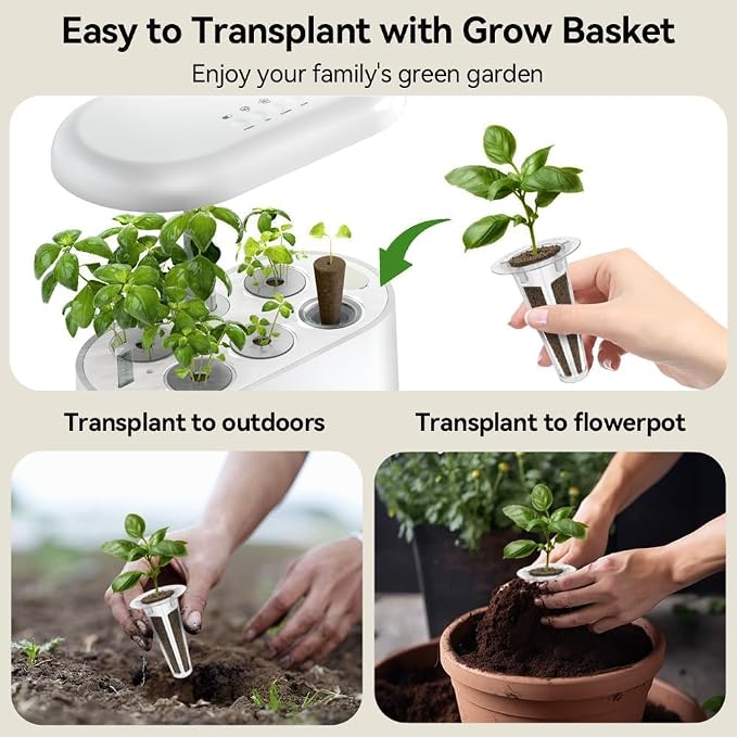 inbloom Herb Seed Pods Kit for AeroGarden, 7-Pods with Basil, Cilantro, Parsley Seed Hydroponic Growing System Kit, Seeds Starter Pod for idoo, Ahopegarden Gardening Supplies