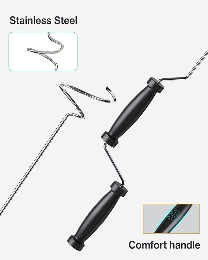 Stainless Steel Compost Aerator Tool - Manual Turner & Mixer for Compost Tumblers and Bins | Faster Decomposition, Rust-Proof