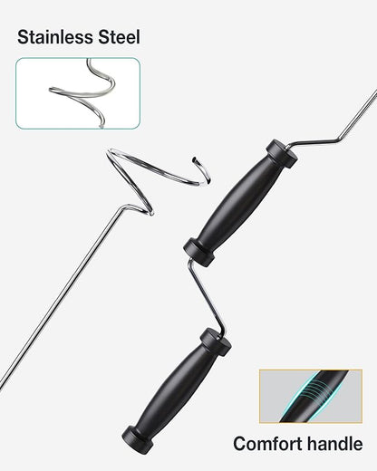 Stainless Steel Compost Aerator Tool - Manual Turner & Mixer for Compost Tumblers and Bins | Faster Decomposition, Rust-Proof