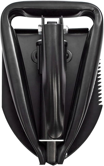 SOG Entrenching Tool- 18.25 Inch Folding Survival Shovel with Wood Saw Edge and Tactical Shovel Carry Case- Black (F08-N)
