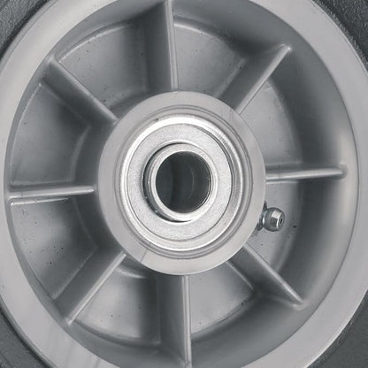 Titan 8 Inch Overall Diameter Flat Proof Replacement Wheel 300 lb Load Capacity, Gray/Black