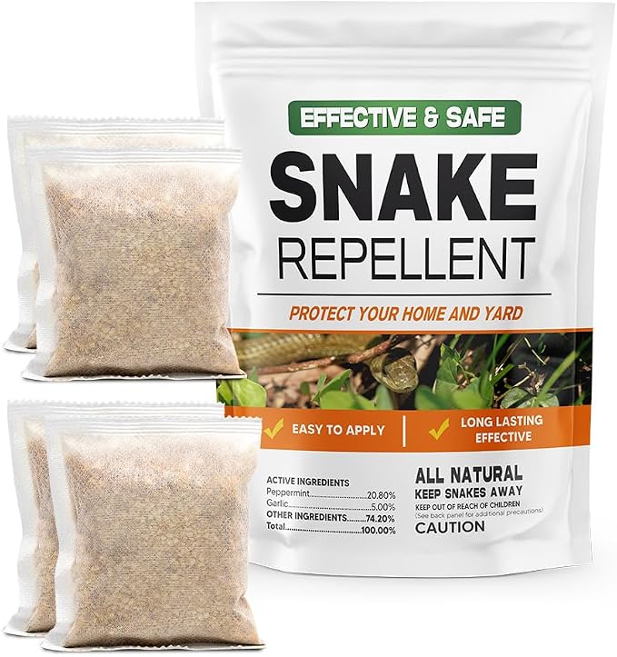 LEBMP Snake Repellent for Yard Powerful, Snakes Away Repellent for Outdoors-4P