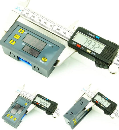 2Pcs Timer Delay Relay Programmable Cycle Timer Switch ON-Off Control LED Digital Display Time Relay Module (AC110V~220V/10A) Gray