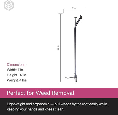 Yard Butler IRKT-1000 Rocket Weeder - Stand-Up Weeder for Lawn Care - Ergonomic & Easy to Use - Power-Coated Steel Construction - Rust-Resistant - Eco-Friendly - Comfortable Length & Long Handle