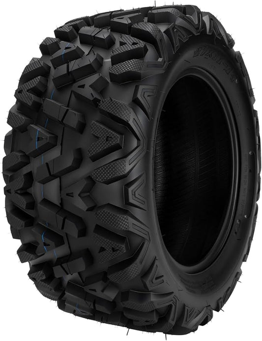 PHILTOP 27x11-14 ATV UTV Tires, 6-Ply Super Mud 27x11-14 ATV All-Terrain Tires for Riding Mowers, Golf Carts, Off-Road,1 Pcs,Tubeless (Z-199)