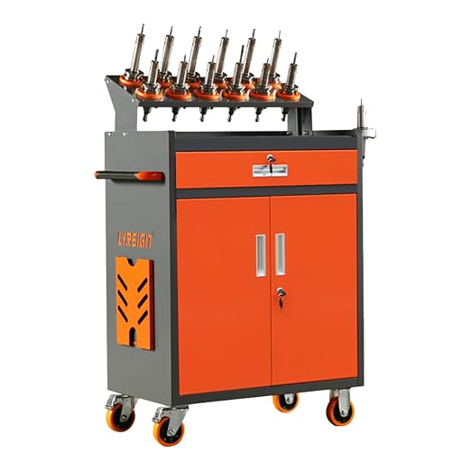 CAT/BT40 Large Capacity CNC Tool Storage Cabinet, CNC Tool Holder Vertical Drawer Cabinet for Warehouse Workshop Factory Garage Machining Centers
